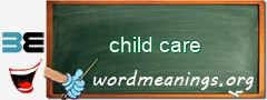 WordMeaning blackboard for child care